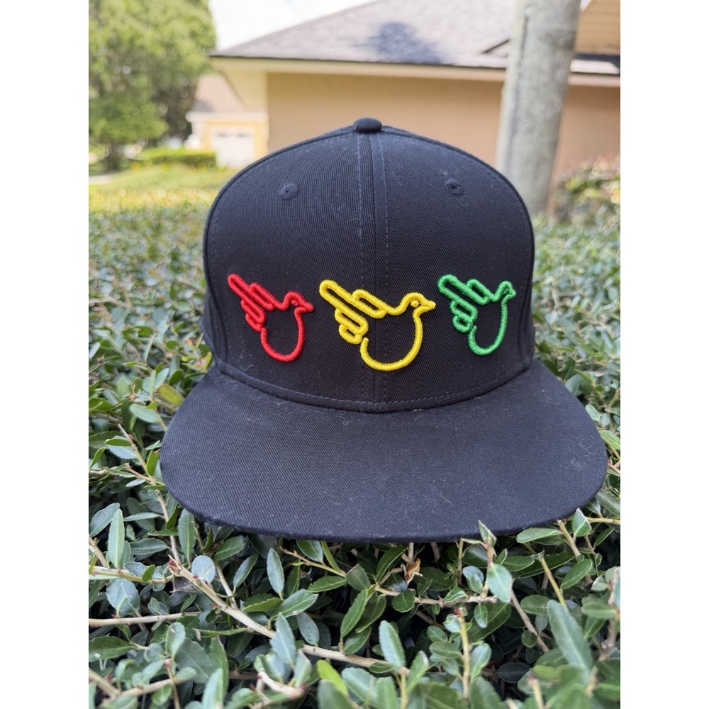 Effing Gear "The Marley" Snapback Cap Hat 3D Embroidered Three Birds Jamaica
